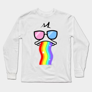 Puking rainbows Long Sleeve T-Shirt